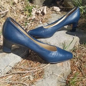 Bally Rosebud Block Heel Pumps